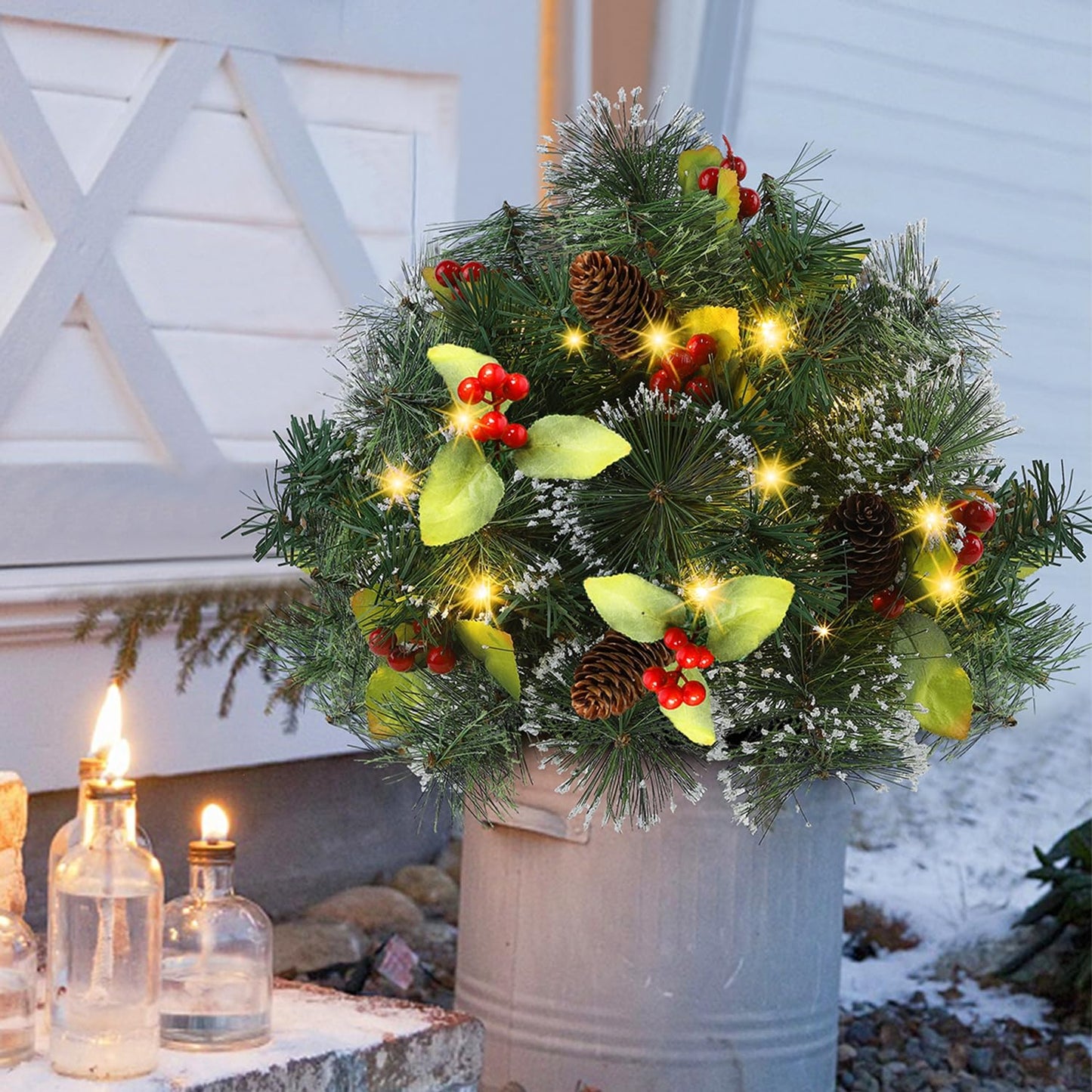 ✨50% OFF EARLY CHRISTMAS SALE🎄 Pre-lit Artificial Christmas Tree Urn Filler