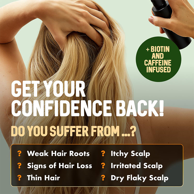 ⏳🔥 Last Day Discount!💧 Hair Growth Spray – Biotin & Caffeine