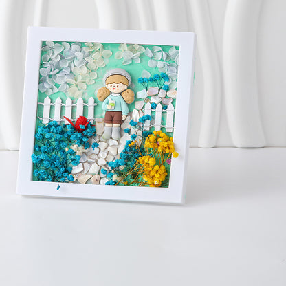 Un petit monde en cadre — mini paysage artisanal apaisant. 🎨🐚